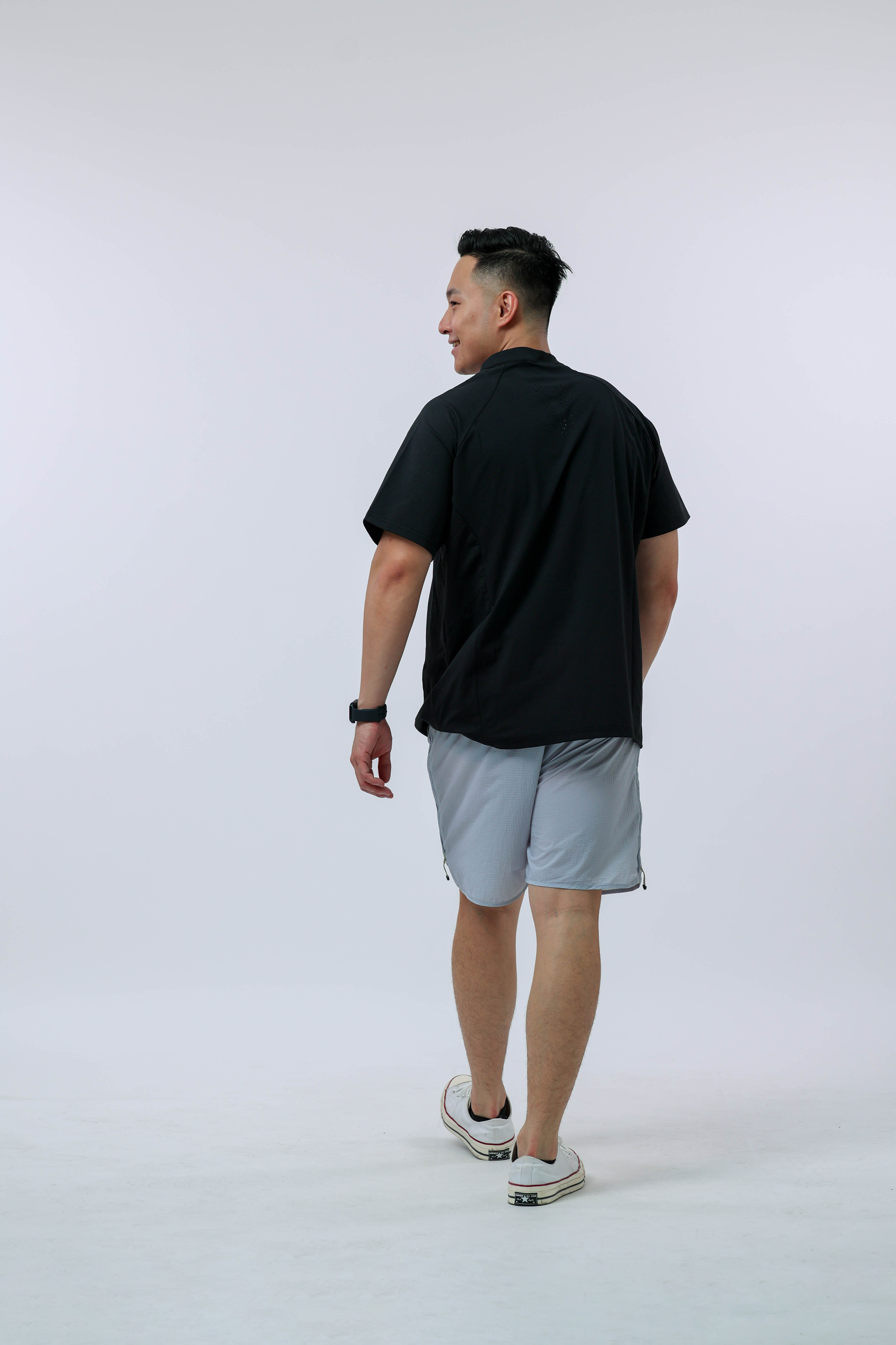 男士运动短袖(曜石黑)