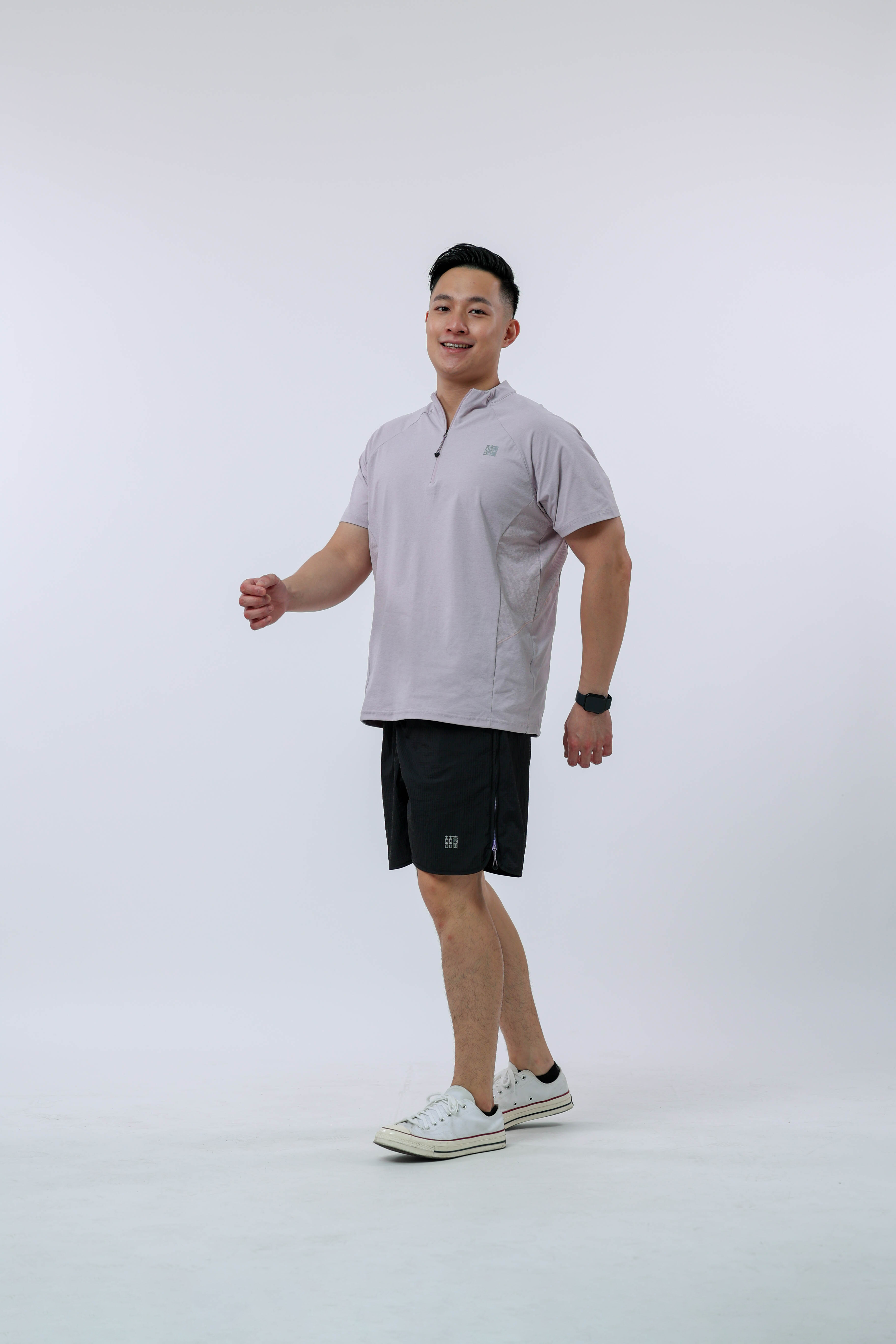 男士运动短袖(絮云粉)