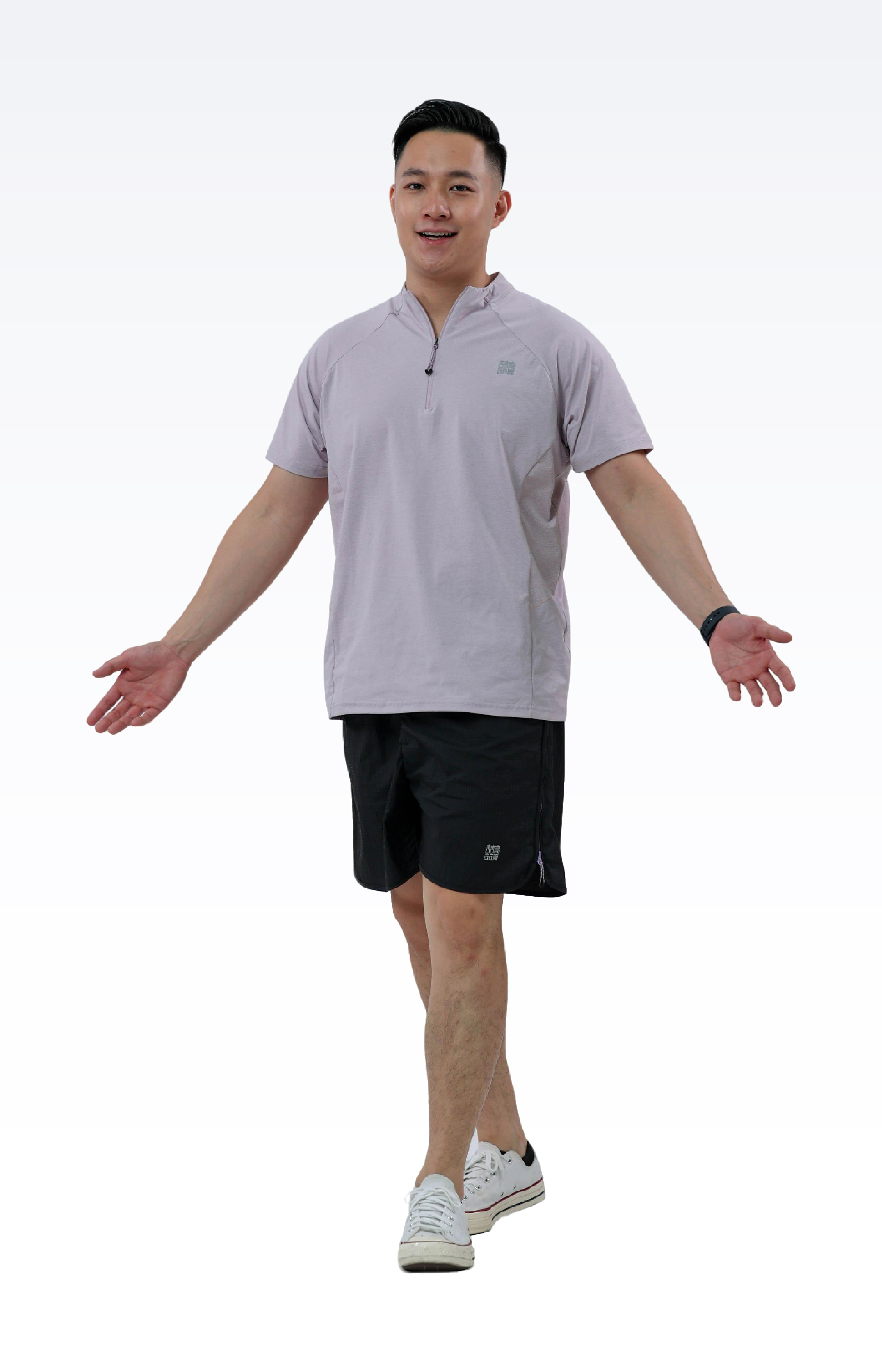 男士运动短袖(絮云粉)