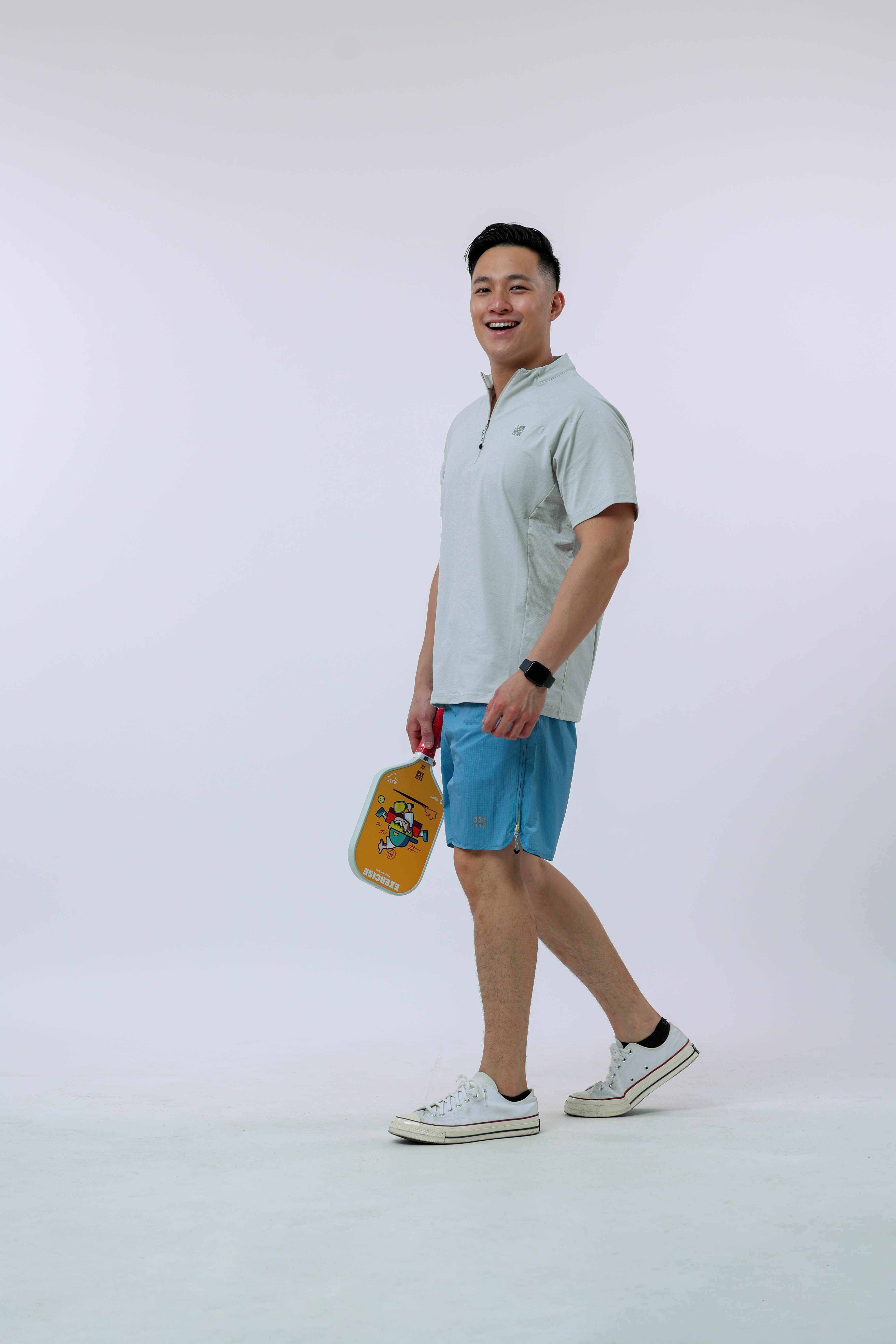 男士运动短袖(云灰色)