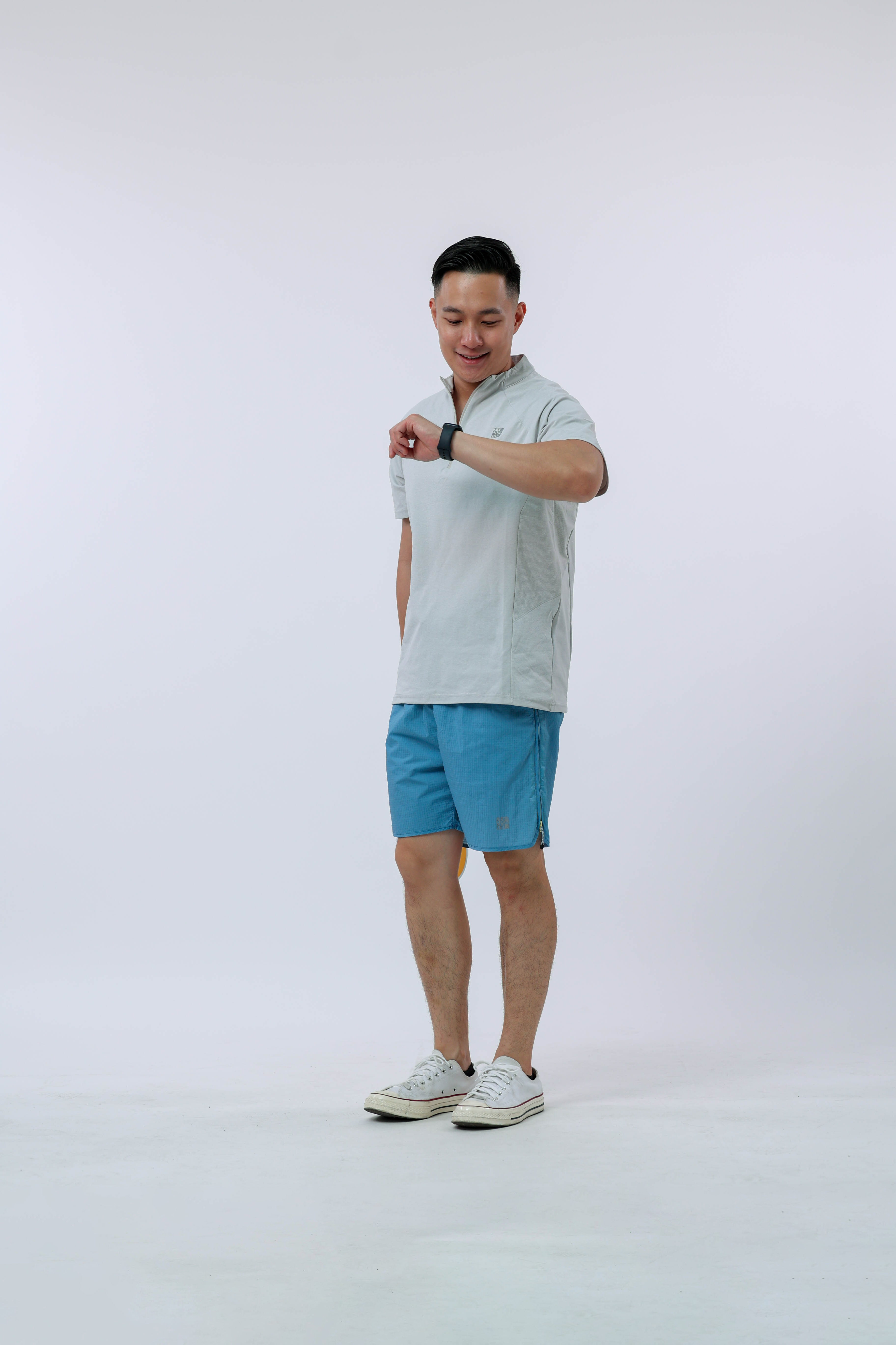 男士运动短袖(云灰色)