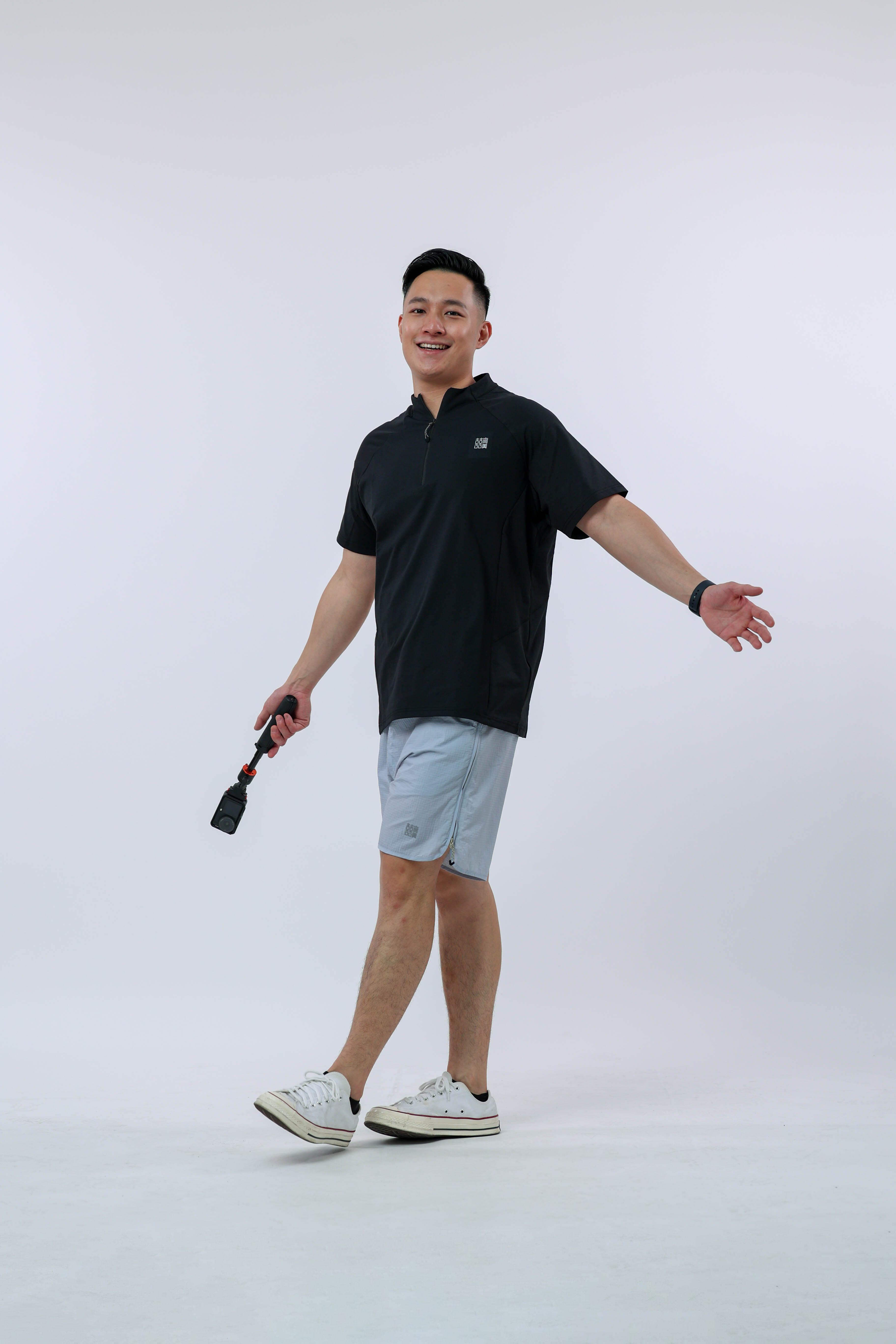 男士运动短袖(曜石黑)