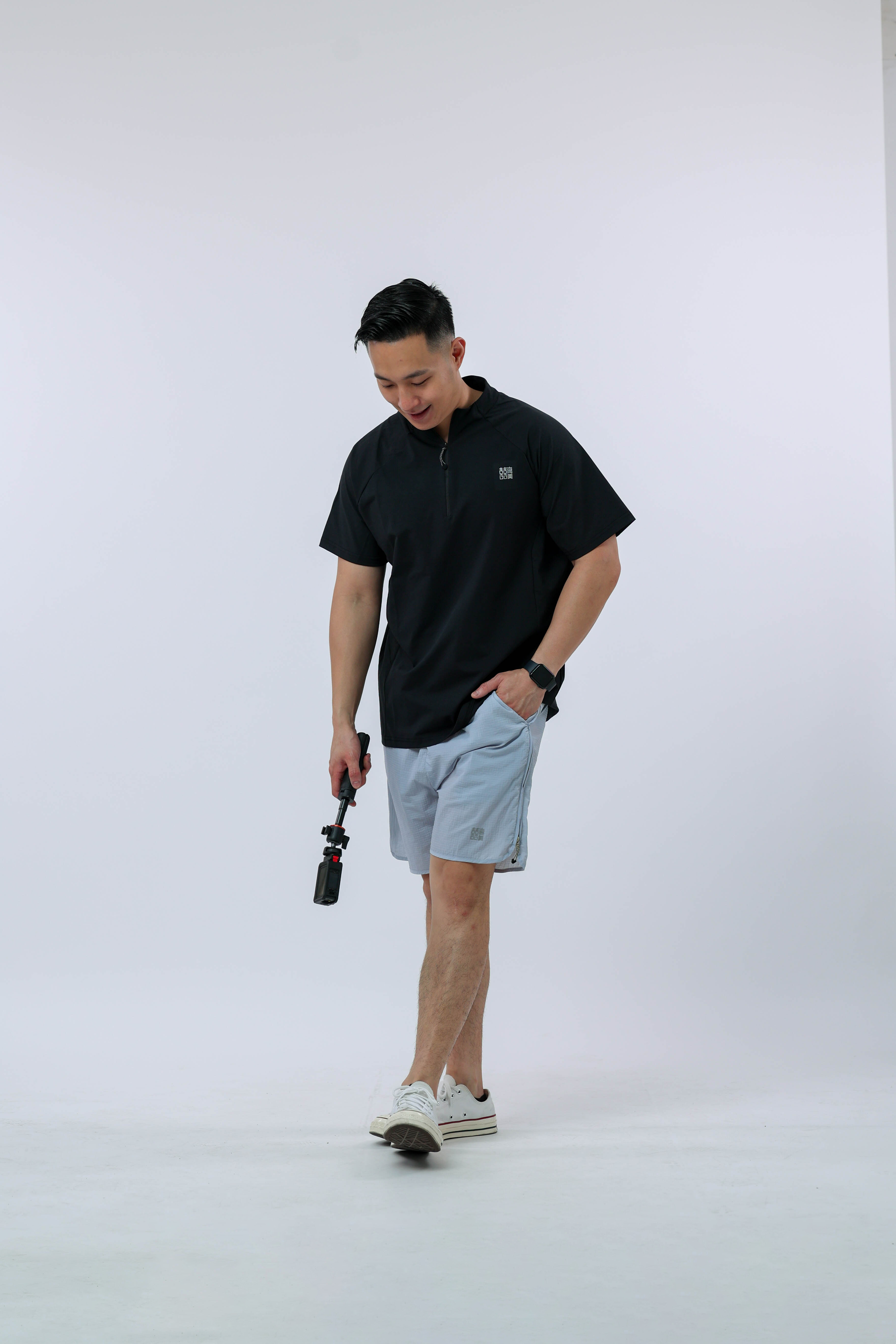男士运动短袖(曜石黑)